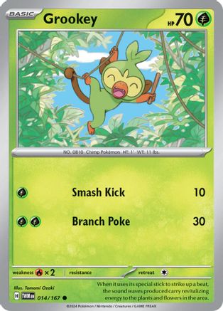 Grookey 14 - SV06 Twilight Masquerade Reverse Holofoil - Poke-Collect