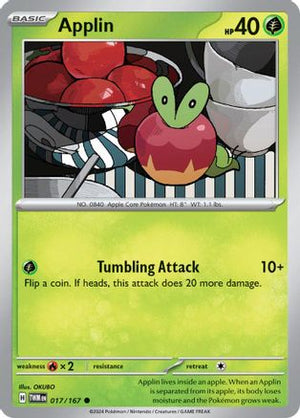 Applin 17 - SV06 Twilight Masquerade Reverse Holofoil - Poke-Collect