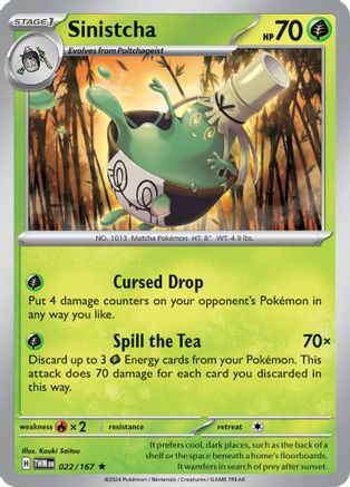 Sinistcha 22 - SV06 Twilight Masquerade Holofoil - Poke-Collect