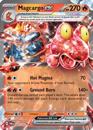 Magcargo ex - 029/167 29 - SV06 Twilight Masquerade Holofoil - Poke-Collect