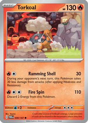 Torkoal 30 - SV06 Twilight Masquerade Reverse Holofoil - Poke-Collect