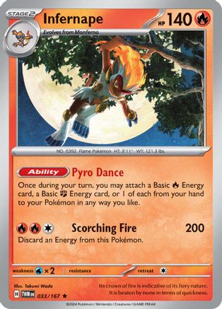 Infernape - 033/167 33 - SV06 Twilight Masquerade Reverse Holofoil - Poke-Collect
