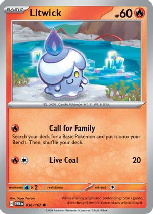 Litwick 36 - SV06 Twilight Masquerade Reverse Holofoil - Poke-Collect