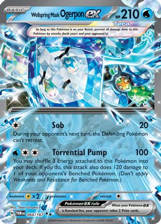 Wellspring Mask Ogerpon ex 64 - SV06 Twilight Masquerade Holofoil - Poke-Collect