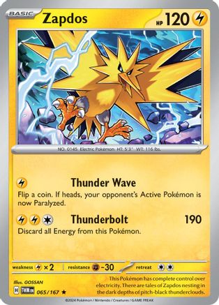 Zapdos 65 - SV06 Twilight Masquerade Reverse Holofoil - Poke-Collect