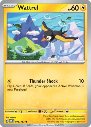 Wattrel 75 - SV06 Twilight Masquerade Reverse Holofoil - Poke-Collect