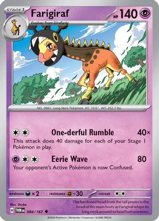Farigiraf 84 - SV06 Twilight Masquerade Reverse Holofoil - Poke-Collect