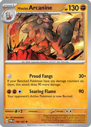 Hisuian Arcanine 100 - SV06 Twilight Masquerade Holofoil - Poke-Collect