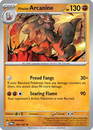 Hisuian Arcanine 100 - SV06 Twilight Masquerade Holofoil - Poke-Collect