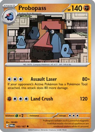 Probopass - 102/167 102 - SV06 Twilight Masquerade Reverse Holofoil - Poke-Collect