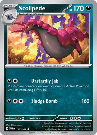 Scolipede 117 - SV06 Twilight Masquerade Reverse Holofoil - Poke-Collect