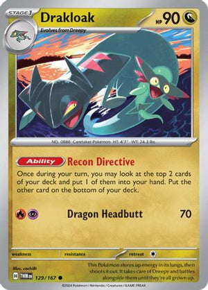 Drakloak 129 - SV06 Twilight Masquerade Reverse Holofoil - Poke-Collect