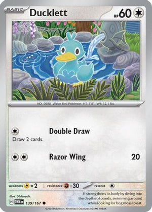 Ducklett 139 - SV06 Twilight Masquerade Reverse Holofoil - Poke-Collect