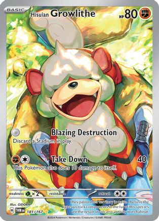 Hisuian Growlithe 181 - SV06 Twilight Masquerade Holofoil - Poke-Collect