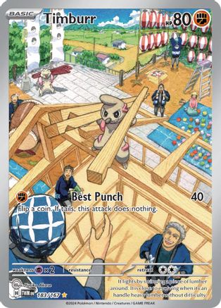 Timburr 183 - SV06 Twilight Masquerade Holofoil - Poke-Collect