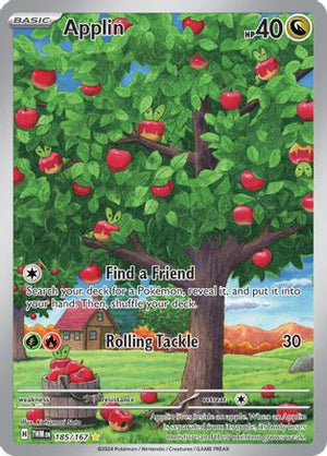 Applin 185 - SV06 Twilight Masquerade Holofoil - Poke-Collect