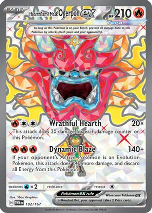 Hearthflame Mask Ogerpon ex - 192/167 192 - SV06 Twilight Masquerade Holofoil - Poke-Collect