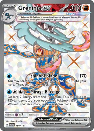 Greninja ex - 198/167 198 - SV06 Twilight Masquerade Holofoil - Poke-Collect