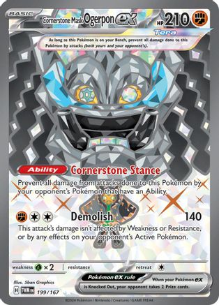 Cornerstone Mask Ogerpon ex 199 - SV06 Twilight Masquerade Holofoil - Poke-Collect