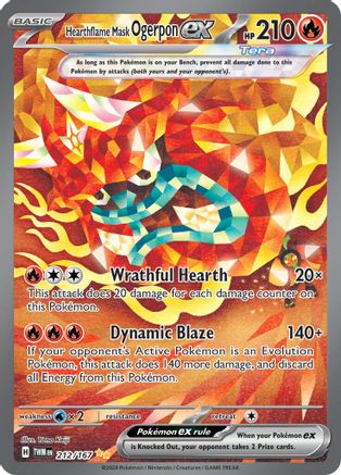 Hearthflame Mask Ogerpon ex 212 - SV06 Twilight Masquerade Holofoil - Poke-Collect