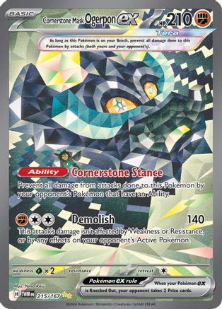 Cornerstone Mask Ogerpon ex 215 - SV06 Twilight Masquerade Holofoil - Poke-Collect