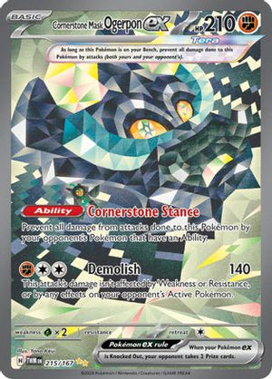 Cornerstone Mask Ogerpon ex 215 - SV06 Twilight Masquerade Holofoil - Poke-Collect