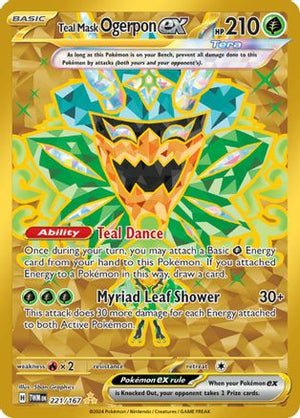 Teal Mask Ogerpon ex 221 - SV06 Twilight Masquerade Holofoil - Poke-Collect