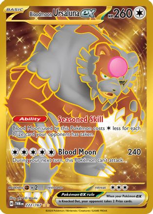 Bloodmoon Ursaluna ex 222 - SV06 Twilight Masquerade Holofoil - Poke-Collect