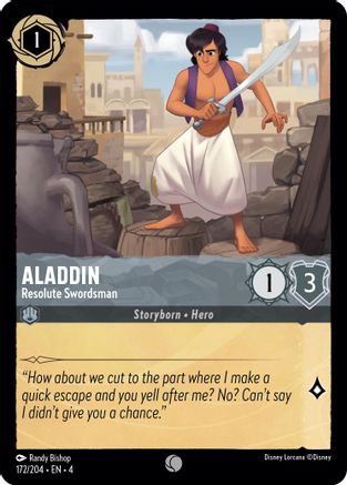 Aladdin - Resolute Swordsman (172/204) - Ursulas Return Cold Foil