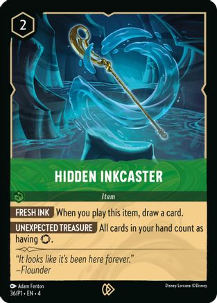 Hidden Inkcaster (36) - Disney Lorcana Promo Cards Cold Foil