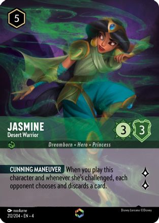 Jasmine - Desert Warrior (Enchanted) (212/204) - Ursulas Return Holofoil - Poke-Collect