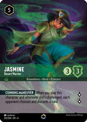 Jasmine - Desert Warrior (Enchanted) (212/204) - Ursulas Return Holofoil