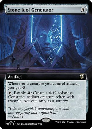 Stone Idol Generator (Extended Art) (Ripple Foil) (M3C-077) - Modern Horizons 3 Commander Foil