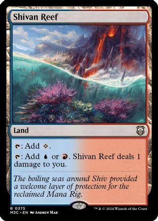 Shivan Reef (Ripple Foil) (M3C-375) - Modern Horizons 3 Commander Foil