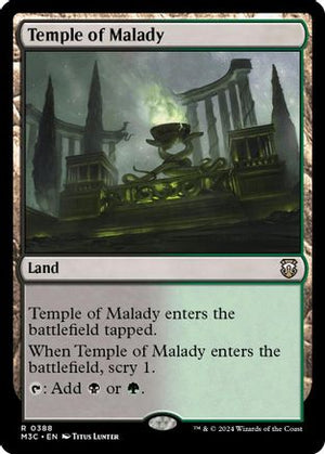 Temple of Malady (Ripple Foil) (M3C-388) - Modern Horizons 3 Commander Foil
