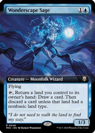 Wonderscape Sage (Extended Art) (Ripple Foil) (M3C-049) - Modern Horizons 3 Commander Foil