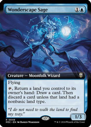 Wonderscape Sage (Extended Art) (Ripple Foil) (M3C-049) - Modern Horizons 3 Commander Foil