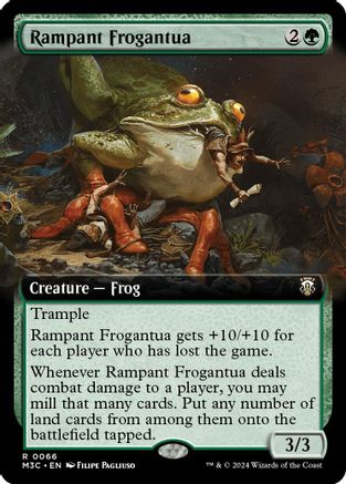 Rampant Frogantua (Extended Art) (Ripple Foil) (M3C-066) - Modern Horizons 3 Commander Foil