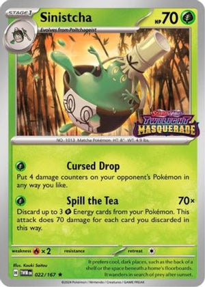Sinistcha - 022/167 (Prerelease) 22 - SV Scarlet & Violet Promo Cards Holofoil - Poke-Collect