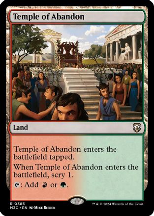 Temple of Abandon (Ripple Foil) (M3C-385) - Modern Horizons 3 Commander Foil