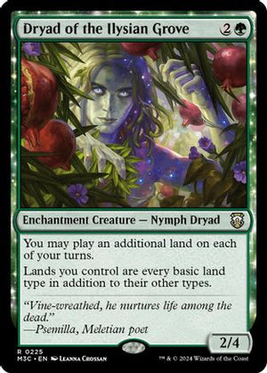 Dryad of the Ilysian Grove (Ripple Foil) (M3C-225) - Modern Horizons 3 Commander Foil