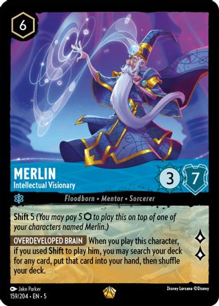 Merlin - Intellectual Visionary (159/204) - Shimmering Skies Cold Foil