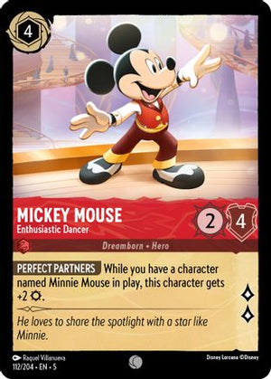 Mickey Mouse - Enthusiastic Dancer (112/204) - Shimmering Skies Cold Foil