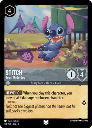 Stitch - Team Underdog (171/204) - Shimmering Skies Cold Foil