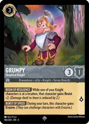 Grumpy - Skeptical Knight (186/204) - Shimmering Skies