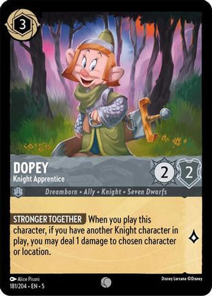 Dopey - Knight Apprentice (186/204) - Shimmering Skies Cold Foil