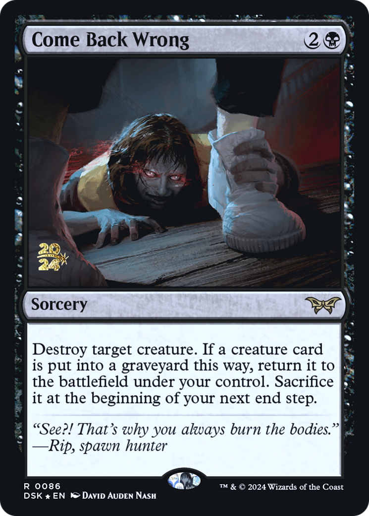 Come Back Wrong (PRE-086) - Duskmourn: House of Horror Promos Foil - Poke-Collect
