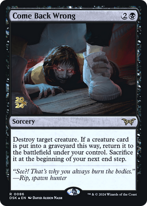 Come Back Wrong (PRE-086) - Duskmourn: House of Horror Promos Foil - Poke-Collect