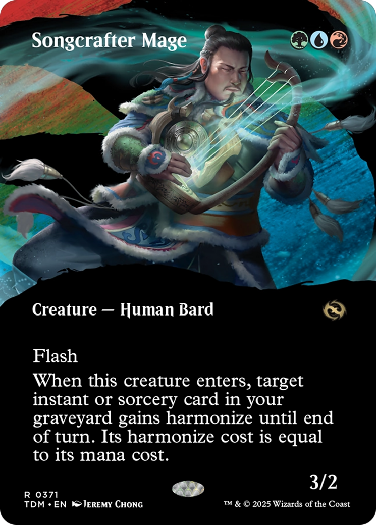 Songcrafter Mage (TDM-371) - Tarkir: Dragonstorm: (Showcase) (Borderless) Foil