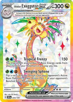 Alolan Exeggutor ex 225 - SV08 Surging Sparks Holofoil